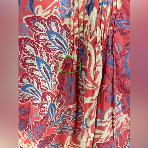 Charter Club Sleeveless Red and Blue Floral Soutache Braid Tunic 14 Women’s GUC - Picture 3 of 14